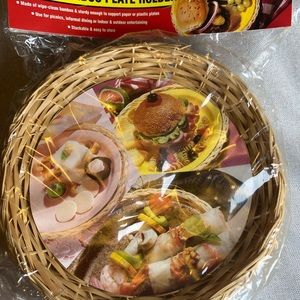 Bamboo Plate Holders. 2 set of 8